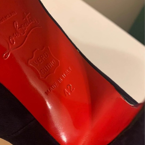 Christian Louboutin Navy-Black Heels - Picture 4 of 4